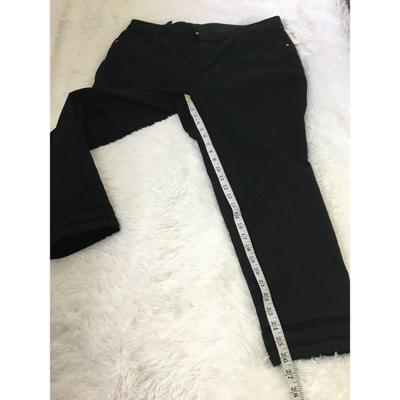 Style & Co Pants Black Crochet-Trim  Plus Size 20W Skinny Stretch - Picture 6 of 12